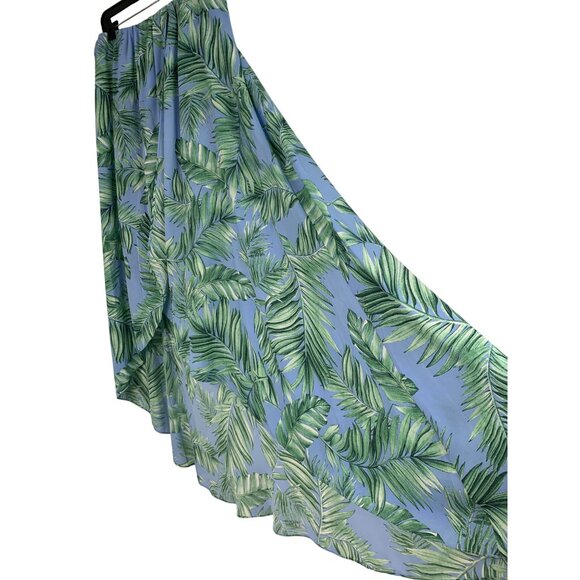 Tropical Hi-Low Maxi Swim Beach Dress Strapless Cover Vici L RW10333 EUC - Picture 4 of 8